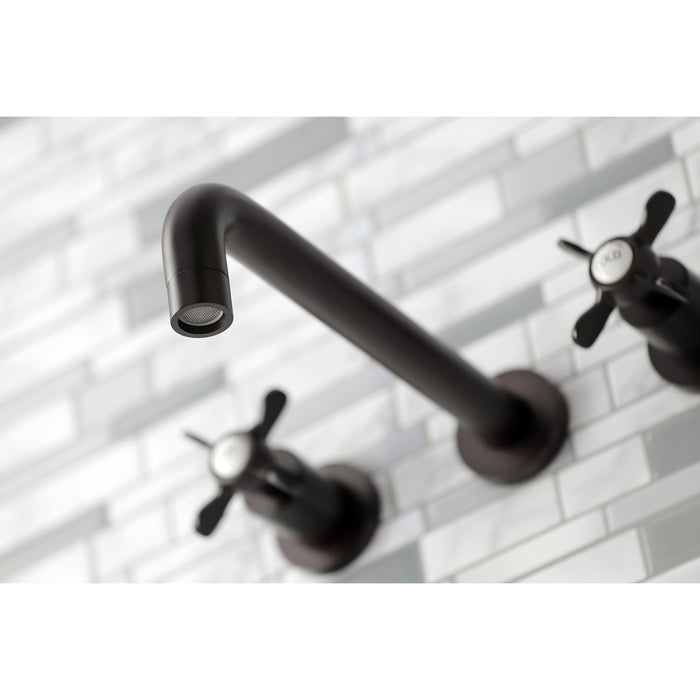 Kingston Tulare KS8025BEX - Essex Two-Handle 3-Hole Wall Mount Tub Faucet, Oil Rubbed Bronze