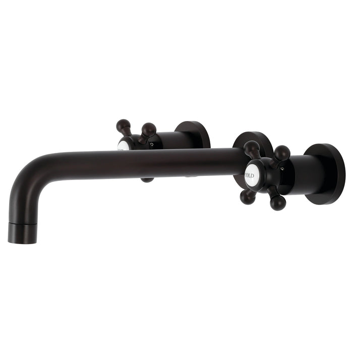 Kingston Tulare KS8025BX - Metropolitan Two-Handle 3-Hole Wall Mount Tub Faucet, Oil Rubbed Bronze