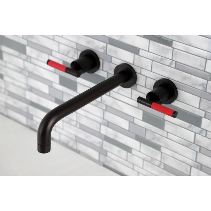 Kingston Sona KS8025CKL - Kaiser Two-Handle 3-Hole Wall Mount Tub Faucet, Oil Rubbed Bronze
