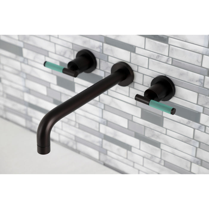 Kingston Sona KS8025CKL - Kaiser Two-Handle 3-Hole Wall Mount Tub Faucet, Oil Rubbed Bronze