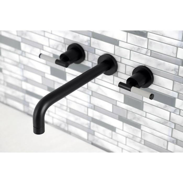 Kingston Sona KS8025CKL - Kaiser Two-Handle 3-Hole Wall Mount Tub Faucet, Oil Rubbed Bronze