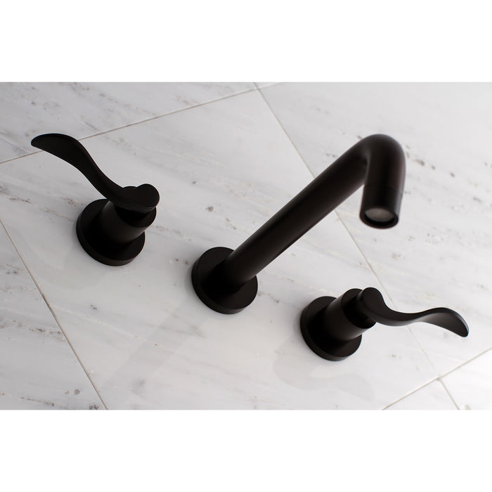 Kingston Tulare KS8025DFL - NuWave Two-Handle 3-Hole Wall Mount Tub Faucet, Oil Rubbed Bronze