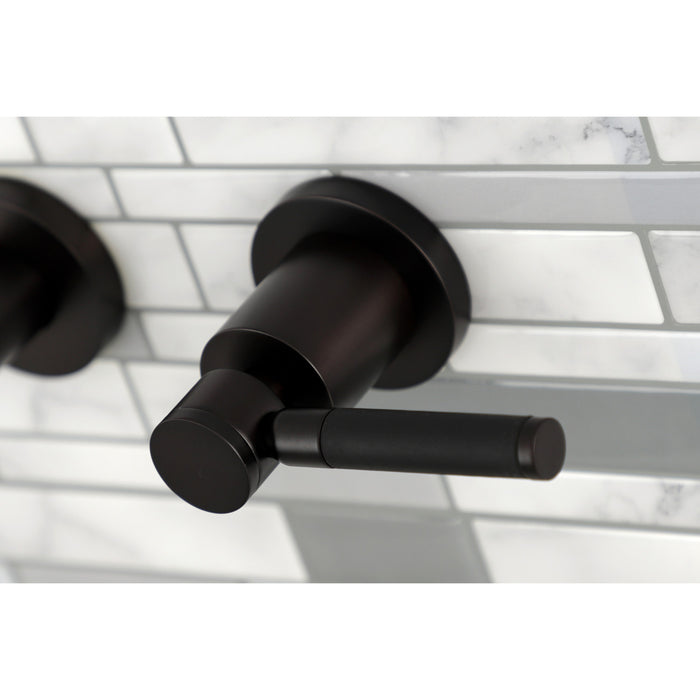 Kingston Sona KS8025DKL - Kaiser Two-Handle 3-Hole Wall Mount Tub Faucet, Oil Rubbed Bronze