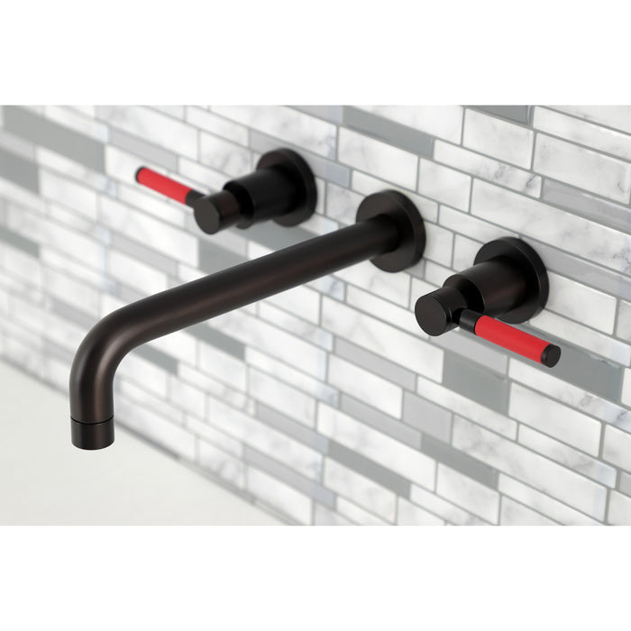 Kingston Sona KS8025DKL - Kaiser Two-Handle 3-Hole Wall Mount Tub Faucet, Oil Rubbed Bronze