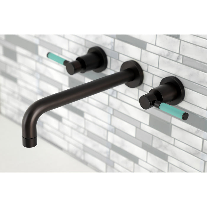 Kingston Sona KS8025DKL - Kaiser Two-Handle 3-Hole Wall Mount Tub Faucet, Oil Rubbed Bronze