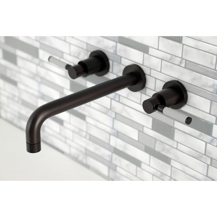Kingston Sona KS8025DKL - Kaiser Two-Handle 3-Hole Wall Mount Tub Faucet, Oil Rubbed Bronze