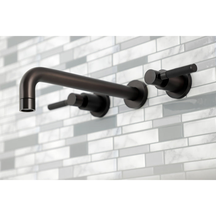 Kingston Sona KS8025DKL - Kaiser Two-Handle 3-Hole Wall Mount Tub Faucet, Oil Rubbed Bronze