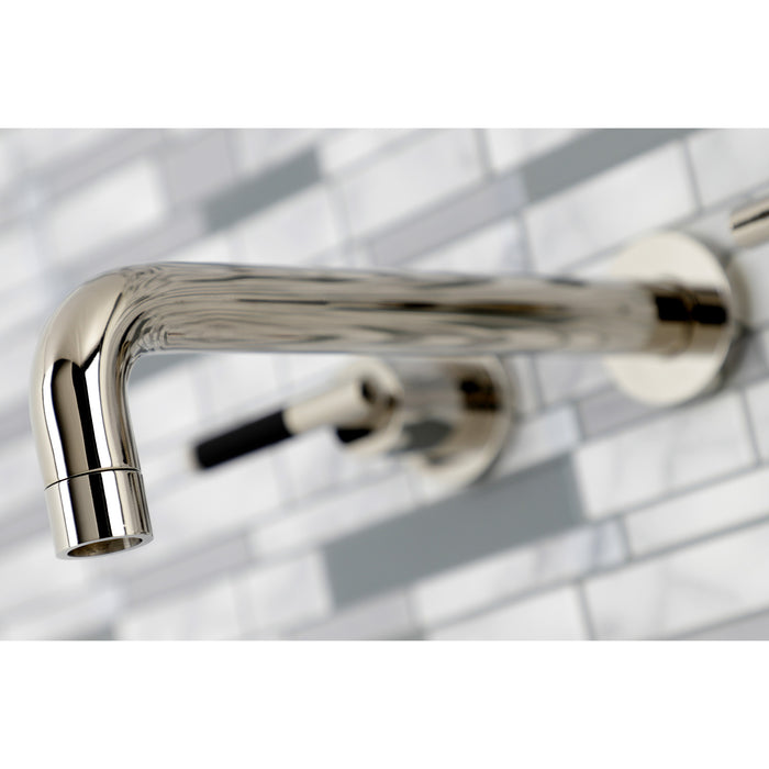 Kingston Sona KS8026CKL - Kaiser Two-Handle 3-Hole Wall Mount Tub Faucet, Polished Nickel