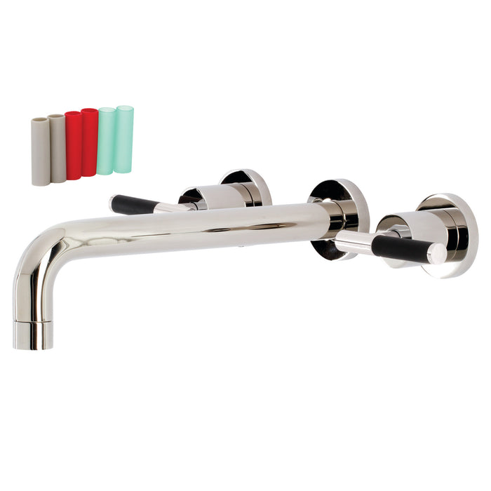 Kingston Sona KS8026CKL - Kaiser Two-Handle 3-Hole Wall Mount Tub Faucet, Polished Nickel