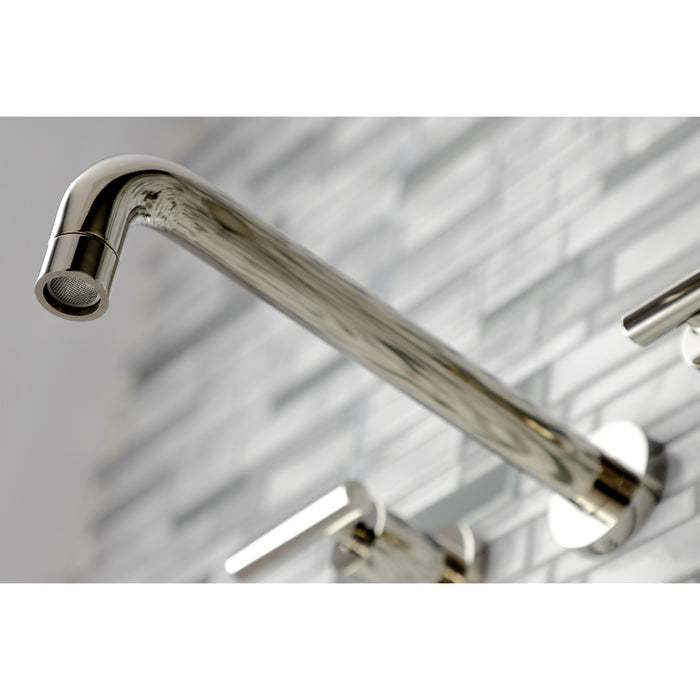Kingston Sona KS8026CML - Manhattan Two-Handle 3-Hole Wall Mount Tub Faucet, Polished Nickel