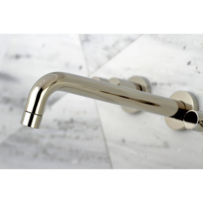 Kingston Sona KS8026DKL - Kaiser Two-Handle 3-Hole Wall Mount Tub Faucet, Polished Nickel