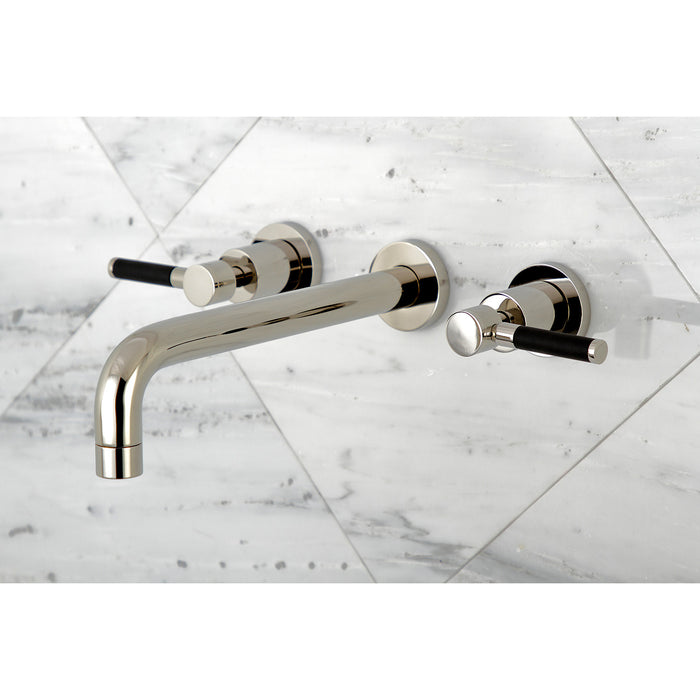 Kingston Sona KS8026DKL - Kaiser Two-Handle 3-Hole Wall Mount Tub Faucet, Polished Nickel