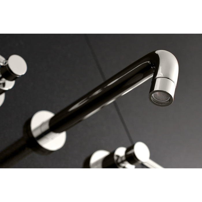 Kingston Sona KS8026DL - Concord Two-Handle 3-Hole Wall Mount Roman Tub Faucet, Polished Nickel