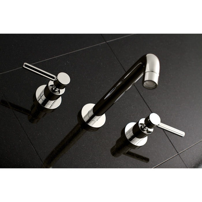 Kingston Sona KS8026DL - Concord Two-Handle 3-Hole Wall Mount Roman Tub Faucet, Polished Nickel