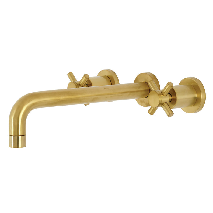 Kingston Sona KS8027DX - Concord Two-Handle 3-Hole Wall Mount Roman Tub Faucet, Brushed Brass