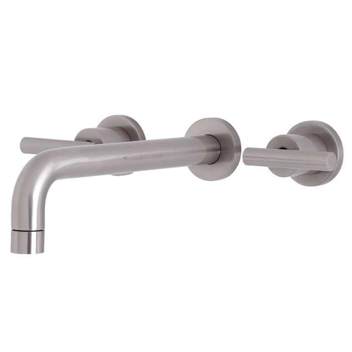 Kingston Sona KS8028CML - Manhattan Two-Handle 3-Hole Wall Mount Tub Faucet, Brushed Nickel