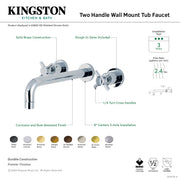 Kingston Sona KS8028DX - Concord Two-Handle 3-Hole Wall Mount Tub