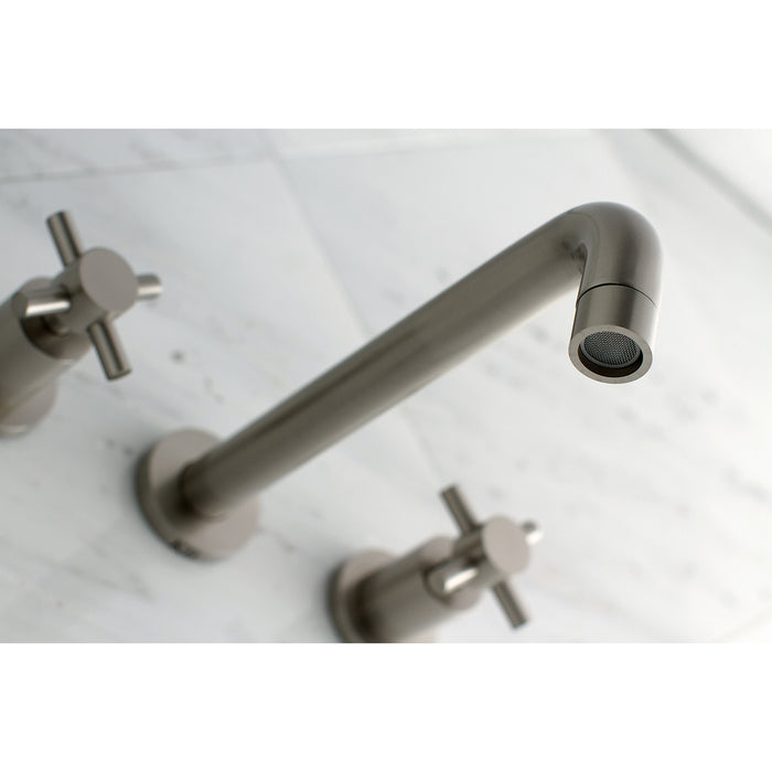 Kingston Sona KS8028DX - Concord Two-Handle 3-Hole Wall Mount Tub Faucet, Brushed Nickel
