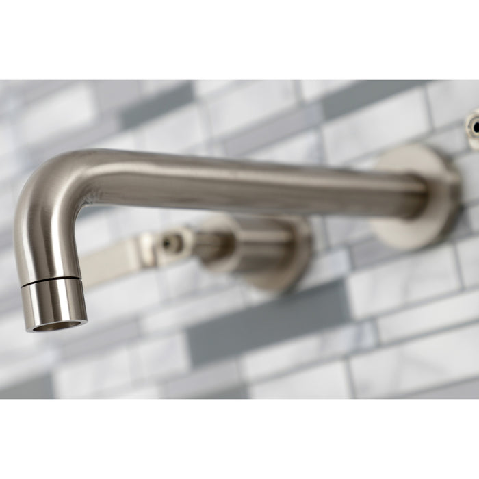 Kingston Sona KS8028KL - Whitaker Two-Handle 3-Hole Wall Mount Tub Faucet, Brushed Nickel
