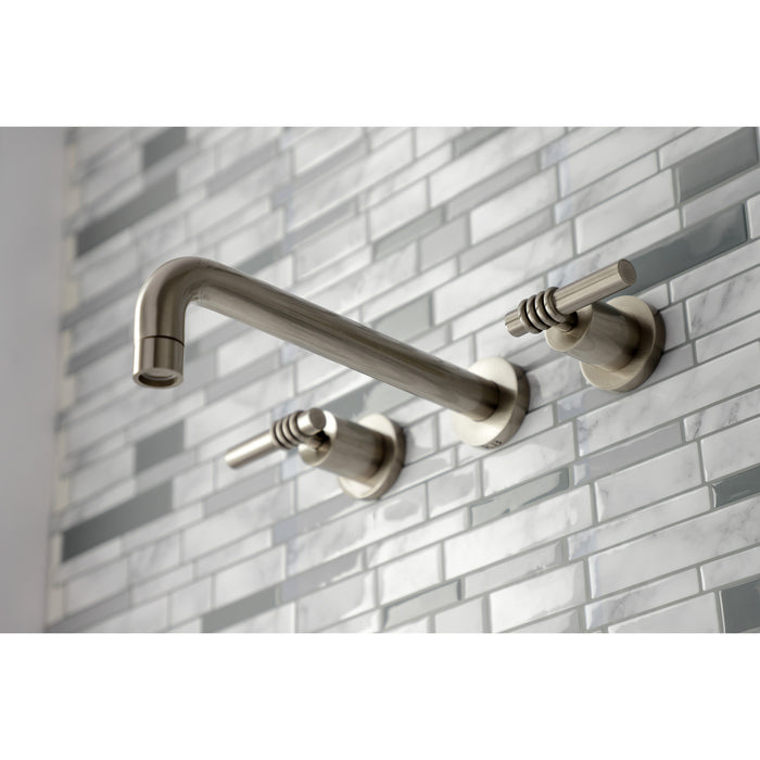 Kingston Sona KS8028ML - Milano Two-Handle 3-Hole Wall Mount Tub Faucet, Brushed Nickel