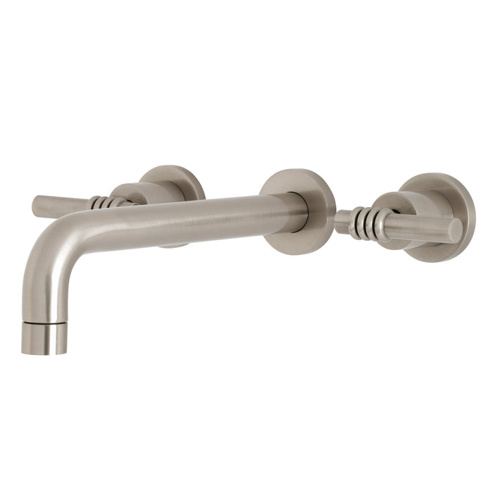 Kingston Sona KS8028ML - Milano Two-Handle 3-Hole Wall Mount Tub Faucet, Brushed Nickel