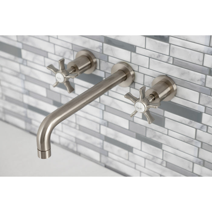 Kingston Sona KS8028NX - Hamilton Two-Handle 3-Hole Wall Mount Tub Faucet, Brushed Nickel
