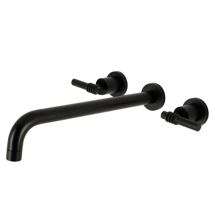 Kingston Sona KS8040ML - Milano Two-Handle 3-Hole Wall Mount Tub Faucet, Matte Black