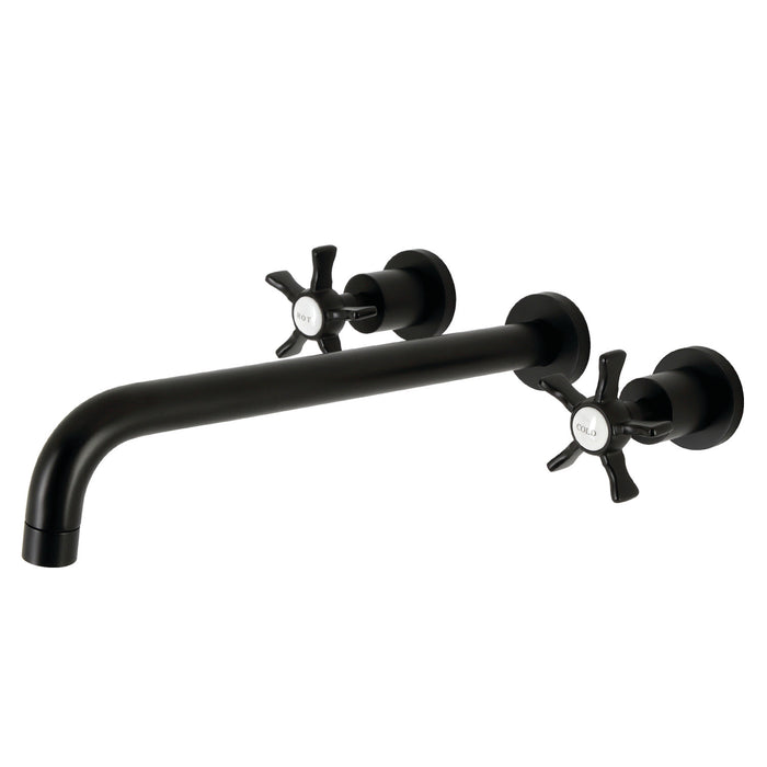 Kingston Sona KS8040NX - Hamilton Two-Handle 3-Hole Wall Mount Tub Faucet, Matte Black