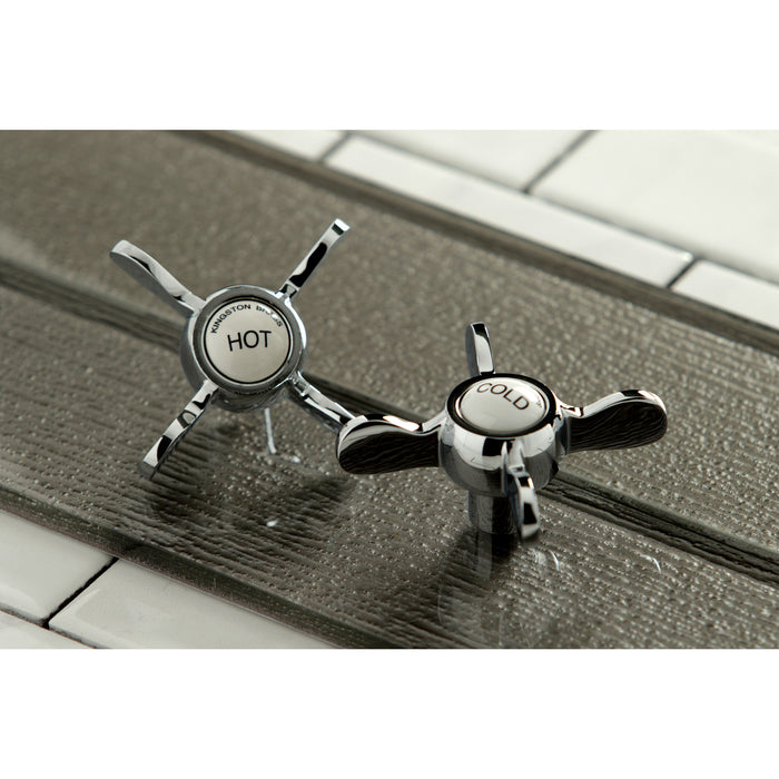 Kingston Sona KS8041BEX - Essex Two-Handle 3-Hole Wall Mount Tub Faucet, Polished Chrome