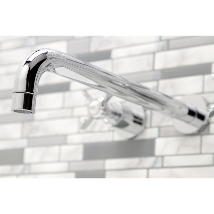 Kingston Sona KS8041BEX - Essex Two-Handle 3-Hole Wall Mount Tub Faucet, Polished Chrome
