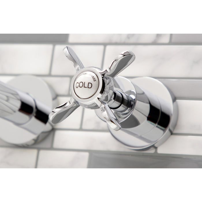 Kingston Sona KS8041BEX - Essex Two-Handle 3-Hole Wall Mount Tub Faucet, Polished Chrome