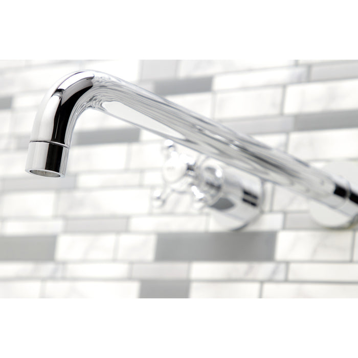 Kingston Tulare KS8041BX - Metropolitan Two-Handle 3-Hole Wall Mount Tub Faucet, Polished Chrome