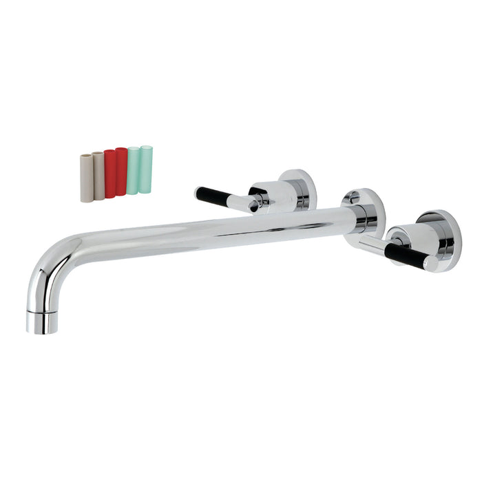 Kingston Sona KS8041CKL - Kaiser Two-Handle 3-Hole Wall Mount Tub Faucet, Polished Chrome