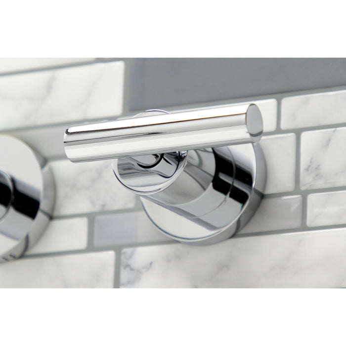 Kingston Sona KS8041CML - Manhattan Two-Handle 3-Hole Wall Mount Tub Faucet, Polished Chrome