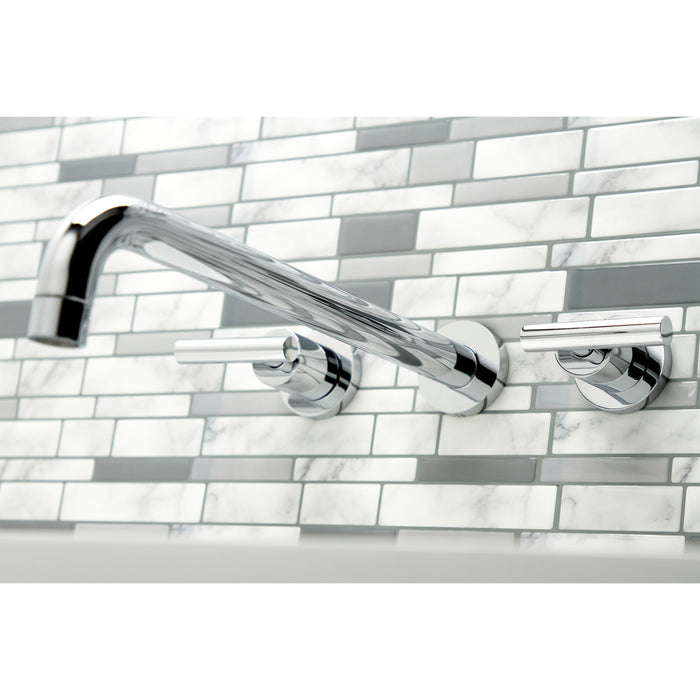 Kingston Sona KS8041CML - Manhattan Two-Handle 3-Hole Wall Mount Tub Faucet, Polished Chrome