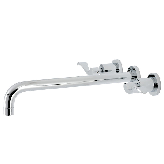 Kingston Sona KS8041DFL - NuWave Two-Handle 3-Hole Wall Mount Tub Faucet, Polished Chrome