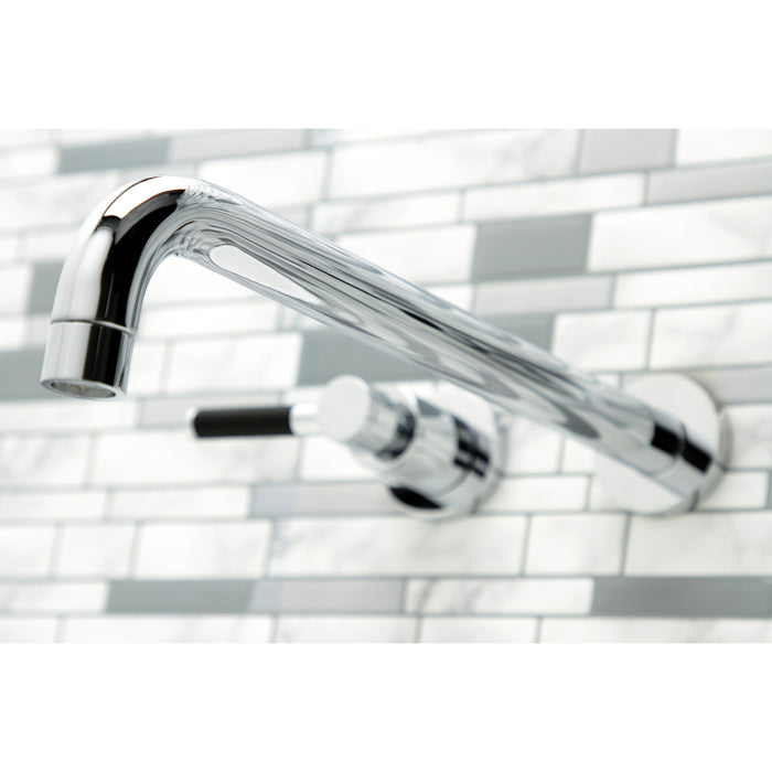Kingston Sona KS8041DKL - Kaiser Two-Handle 3-Hole Wall Mount Tub Faucet, Polished Chrome
