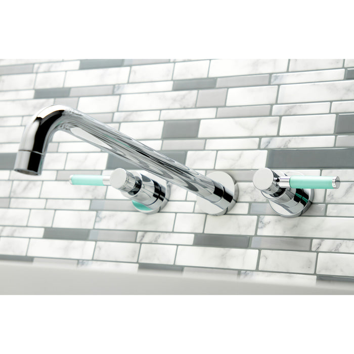 Kingston Sona KS8041DKL - Kaiser Two-Handle 3-Hole Wall Mount Tub Faucet, Polished Chrome