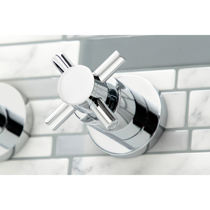 Kingston Sona KS8041DX - Concord Two-Handle 3-Hole Wall Mount Tub Faucet, Polished Chrome