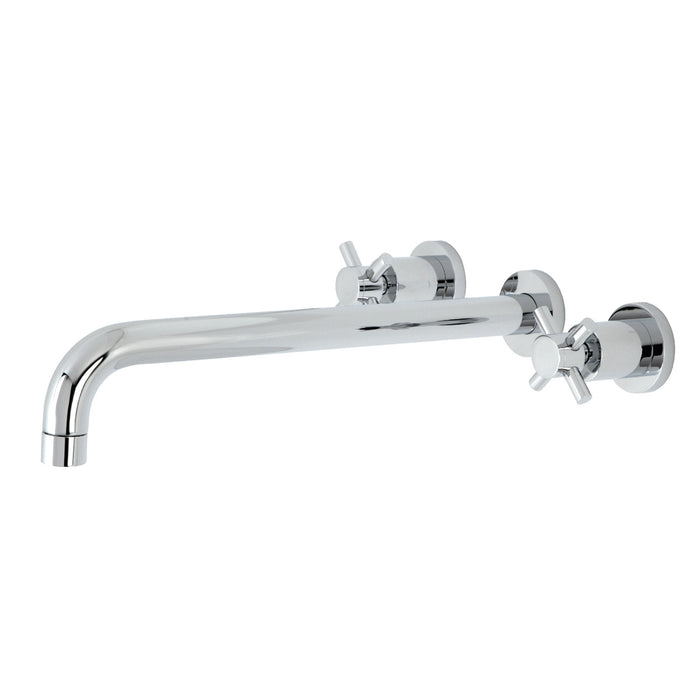 Kingston Sona KS8041DX - Concord Two-Handle 3-Hole Wall Mount Tub Faucet, Polished Chrome