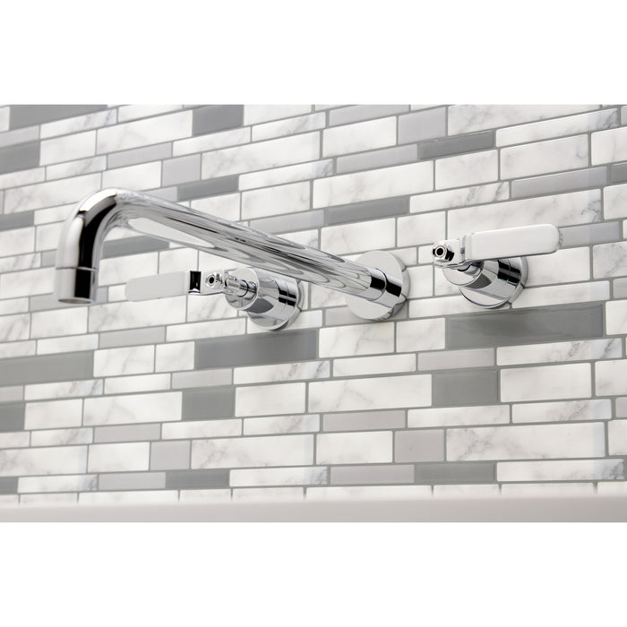 Kingston Sona KS8041KL - Whitaker Two-Handle 3-Hole Wall Mount Tub Faucet, Polished Chrome