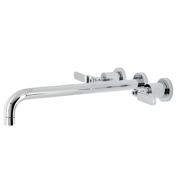 Kingston Sona KS8041KL - Whitaker Two-Handle 3-Hole Wall Mount Tub Faucet, Polished Chrome