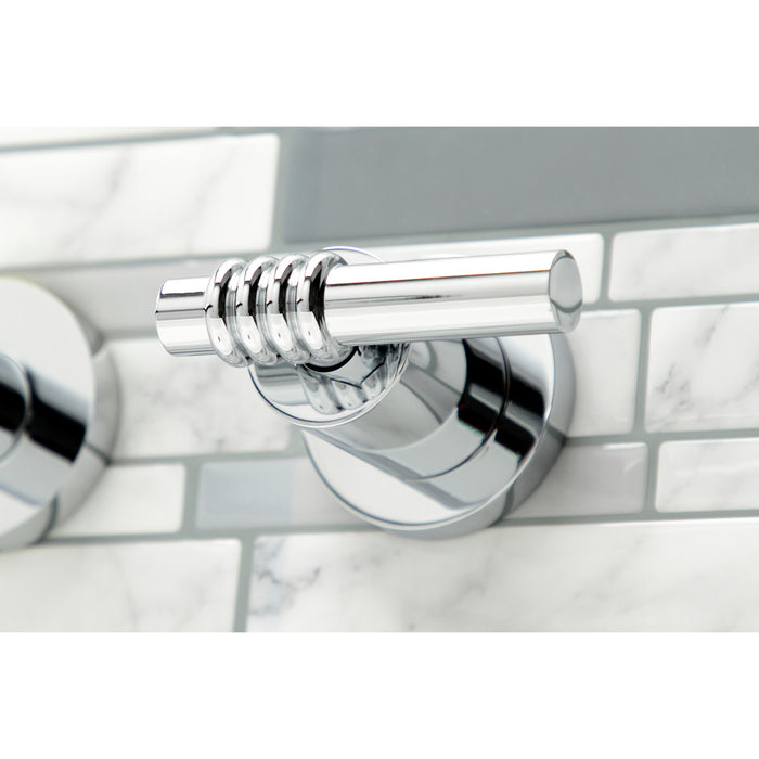Kingston Sona KS8041ML - Milano Two-Handle 3-Hole Wall Mount Tub Faucet, Polished Chrome