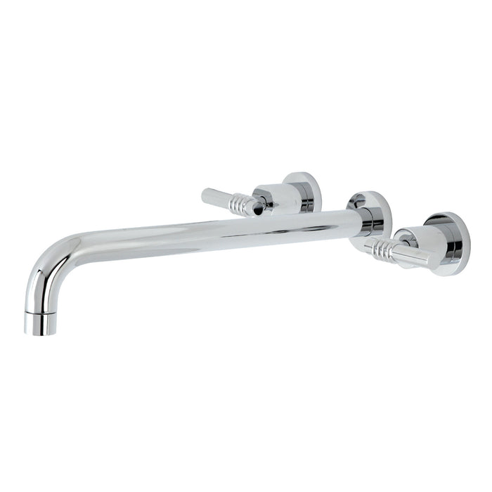 Kingston Sona KS8041ML - Milano Two-Handle 3-Hole Wall Mount Tub Faucet, Polished Chrome