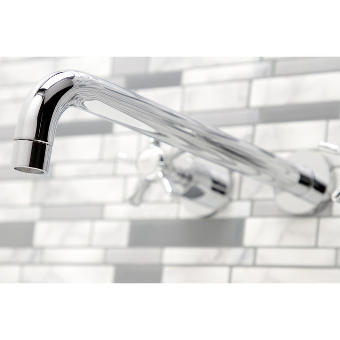 Kingston Sona KS8041NX - Hamilton Two-Handle 3-Hole Wall Mount Tub Faucet, Polished Chrome