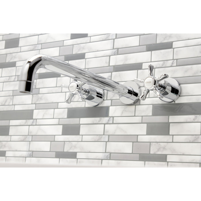 Kingston Sona KS8041NX - Hamilton Two-Handle 3-Hole Wall Mount Tub Faucet, Polished Chrome