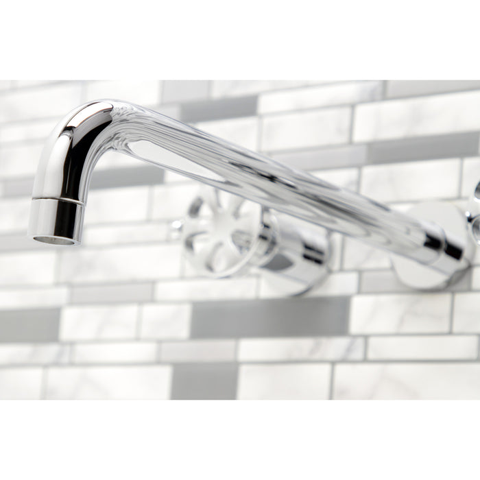 Kingston Sona KS8041RX - Belknap Two-Handle 3-Hole Wall Mount Tub Faucet, Polished Chrome
