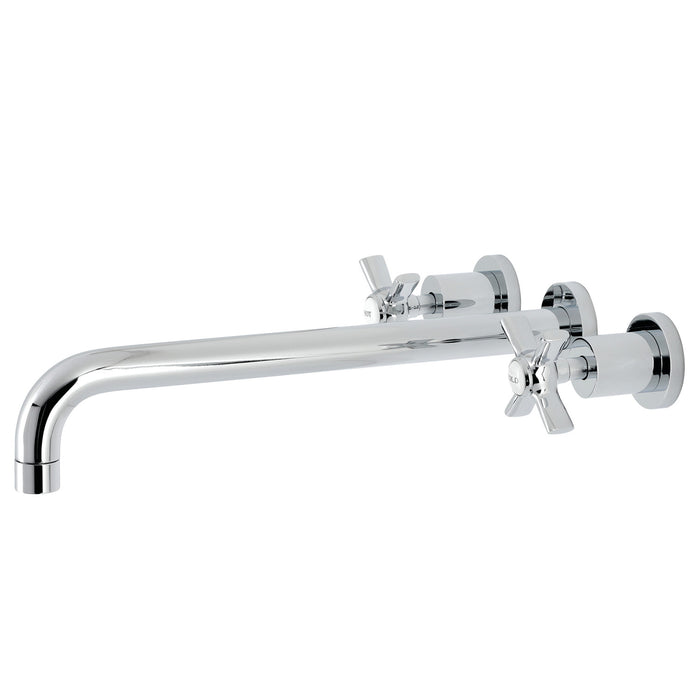 Kingston Sona KS8041ZX - Millennium Two-Handle 3-Hole Wall Mount Tub Faucet, Polished Chrome