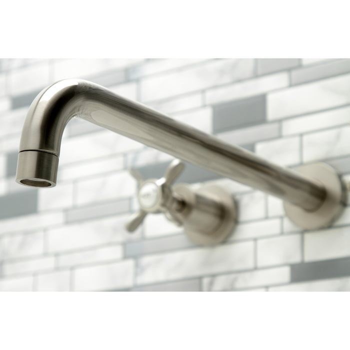 Kingston Sona KS8048BEX - Essex Two-Handle 3-Hole Wall Mount Tub Faucet, Brushed Nickel