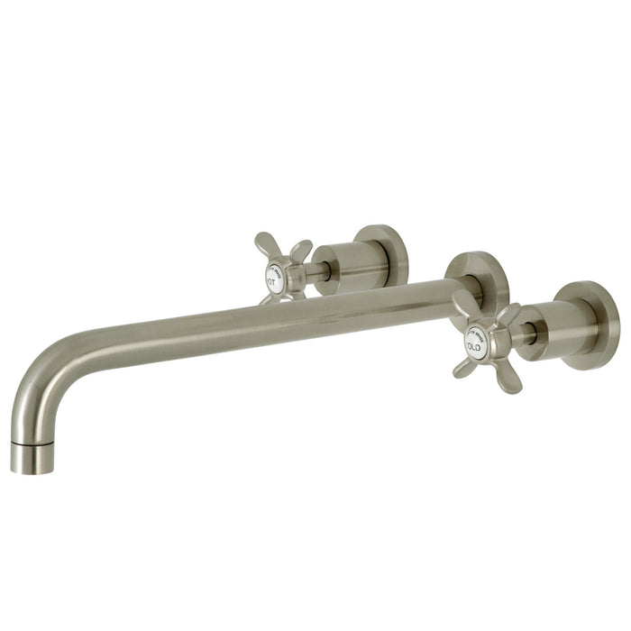 Kingston Sona KS8048BEX - Essex Two-Handle 3-Hole Wall Mount Tub Faucet, Brushed Nickel